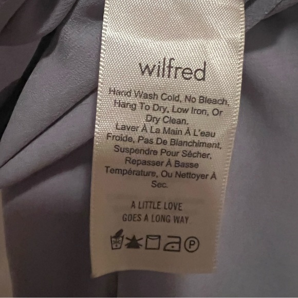 Wilfred by Aritzia, off shoulders cropped Eleanora blouse, blue, size XXS, EUC - Picture 14 of 15